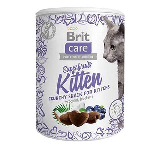 Brit Care Süper Fruits Hindistan Cevizli ve Yaban Mersinli Yavru Kedi Ödül Maması 1 Adet 100 Gr