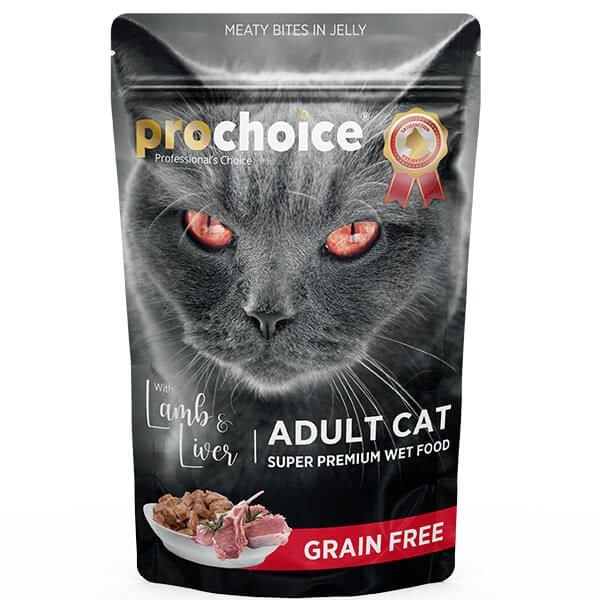 Pro Choice Tahılsız Kuzu ve Ciğerli Yetişkin Konserve Kedi Maması 1 Adet 85 Gr