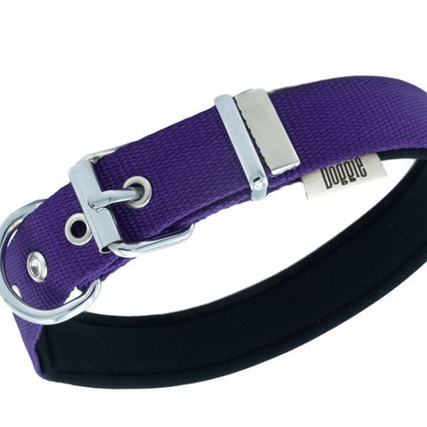Doggie Comfort Dokuma Köpek Boyun Tasması Large Mor 2.5x42-50 Cm