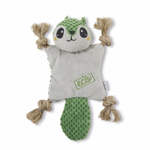 M-Pets Terra Eco Pip Peluş Yavru Köpek Oyuncağı 25x20x5 Cm Beyaz/Yeşil