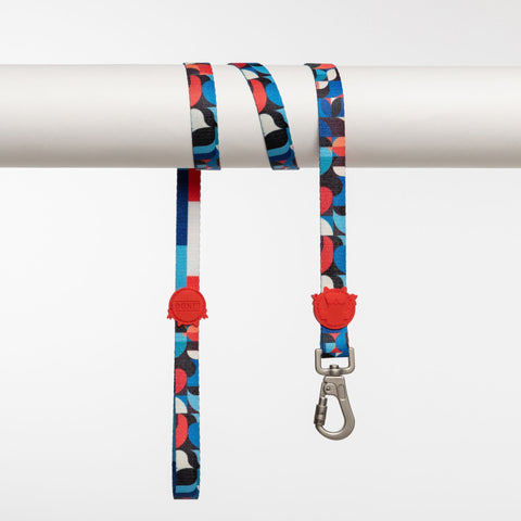 Lindo Dogs Red Line Köpek Gezdirme Kayışı Kırmızı/Mavi Small