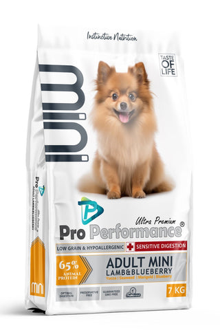 Pro Performance Kuzu Etli ve Yaban Mersinli Mini Irk Yetişkin Köpek Maması 7 Kg