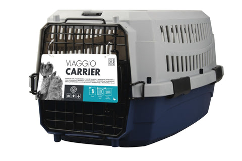 M-Pets Viaggio Carrier Iata Kedi ve Küçük Irk Köpek Taşıma Çantası 58.4x38.7x33 Cm Gri/Lacivert Small
