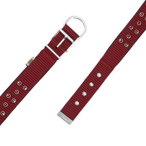 Doggie Comfort Dokuma Çivili Köpek Boyun Tasması Medium Kırmızı 4x52-60 Cm