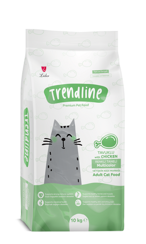 Trendline Adult Tavuklu Renkli Taneli Yetişkin Kedi Maması 10 Kg