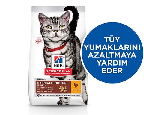 Hills Hairball İndoor Tavuklu Tüy Yumağı Önleyici Yaşlı Kedi Maması 1.5 Kg