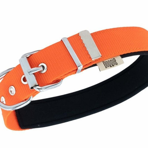 Doggie Comfort Dokuma Kemikli Köpek Boyun Tasması Medium Turuncu 3x42-50 Cm
