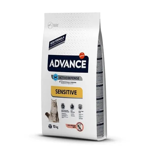 Advance Sensitive Somonlu Hassas Yetişkin Kedi Maması 10 Kg