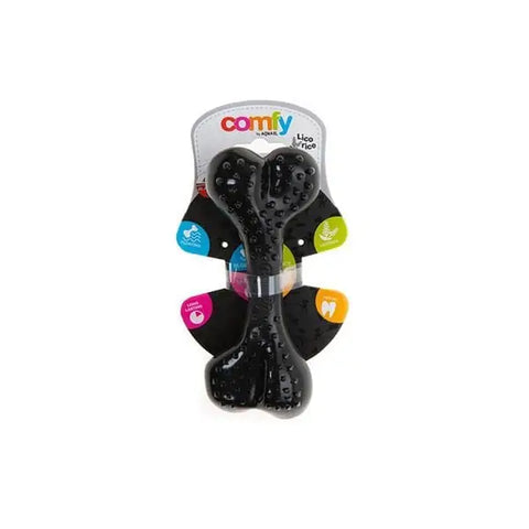 Aquael Comfy Toy Kemik şeklinde Meyan Kökü Aromalı Köpek Oyuncağı Siyah 8.5 Cm