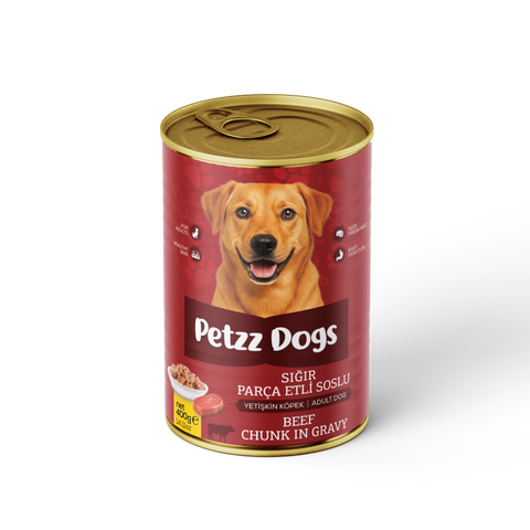 PetzzDogs Sığır Etli Yetişkin Köpek Konservesi 400 Gr 1 Adet