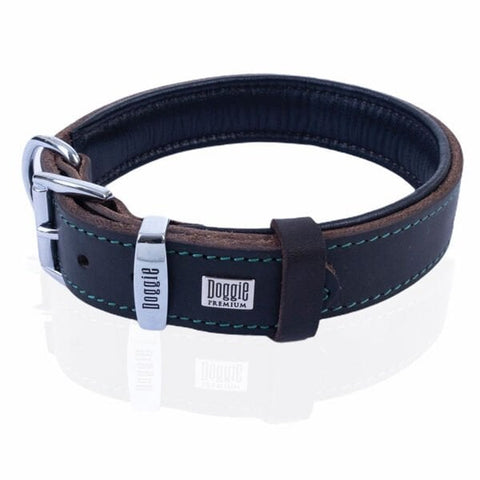 Doggie Yağlı Deri Köpek Boyun Tasması Large Kahverengi 4x57-65 Cm