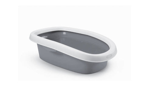 Stefanplast Sprint 10 Açık Kedi Tuvaleti Beyaz/Gri 31x43x14 Cm