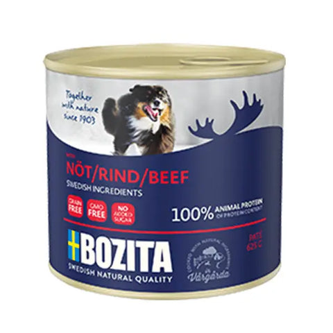 Bozita Biftekli Tahılsız Yetişkin Köpek Konservesi 625 Gr