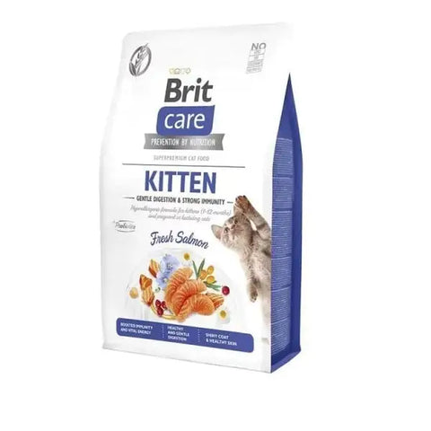 Brit Care Gentle Digestion & Strong Immunity Tahılsız Somonlu Yavru Kedi Maması 7 Kg