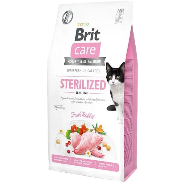 Brit Care Hipoalerjenik Sterilized Sensitive Tavşanlı Tahılsız Kısırlaştırımış Kedi Maması 7 Kg