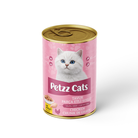 PetzzCats Tavuk Etli Yavru Kedi Konservesi 400 Gr 1 Adet