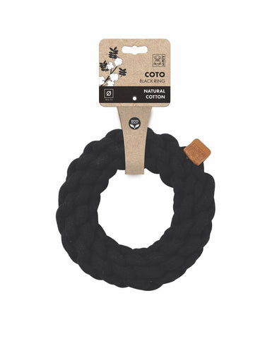 M-Pets Coto Örgü Halka Köpek Oyuncağı 18 Cm Siyah