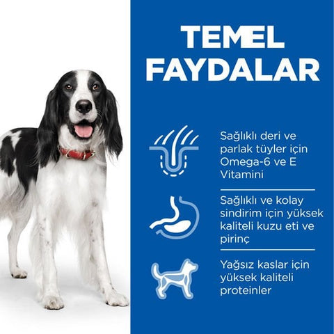Hills Kuzu Etli Orta Irk Yetişkin Köpek Maması 2.5 Kg