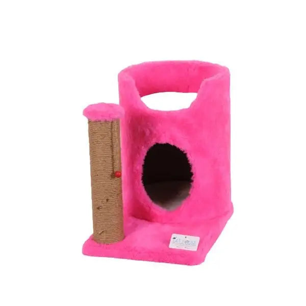 Cat Hause S04 Oval Yuvalı Kedi Tırmalama Evi Pembe 47 Cm