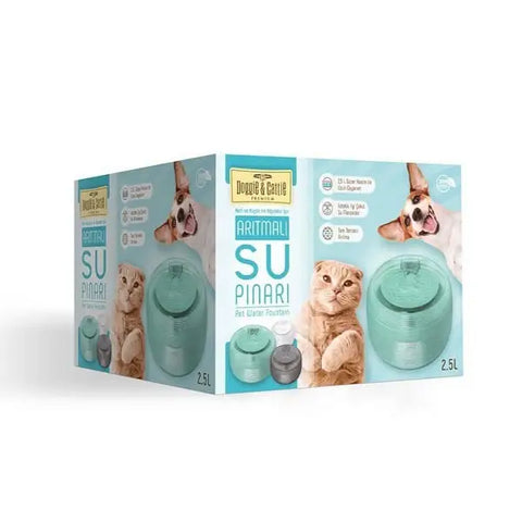 Cattie Kedi ve Köpek Klasik Model Arıtmalı Su Pınarı Yeşil 1 w 2.5 Lt
