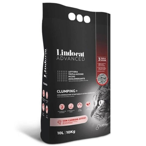 Lindocat Advanced Aktif Karbonlu Ekstra Güçlü Topaklanan Gri Kedi Kumu 1 Adet 10 Lt