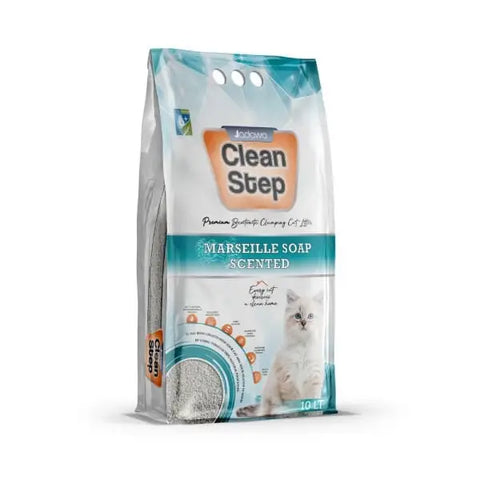 Clean Step Aktif Karbonlu Marsilla Kokulu İnce Taneli Topaklanan Bentonit Kedi Kumu 5 Lt
