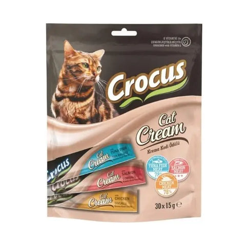 Crocus Karışık Lezzetler Sıvı Kedi ödül Maması 15 Gr 30 Adet