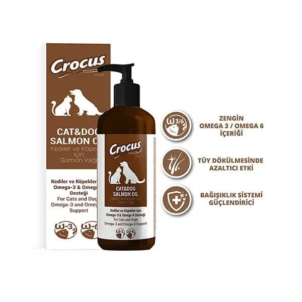 Crocus Salmon Oil Kedi ve Köpek Somon Yağı 200 Ml