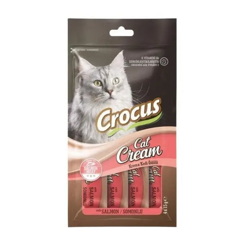 Crocus Somonlu Sıvı Kedi ödül Maması 15 Gr 4 Adet