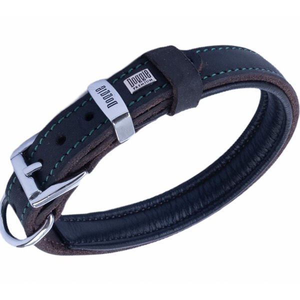 Doggie Yağlı Deri Köpek Boyun Tasması Medium Kahverengi 2.5x37-45 Cm