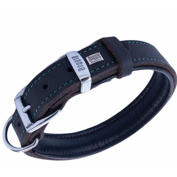 Doggie Yağlı Deri Köpek Boyun Tasması Large Kahverengi 3.5x52-60 Cm