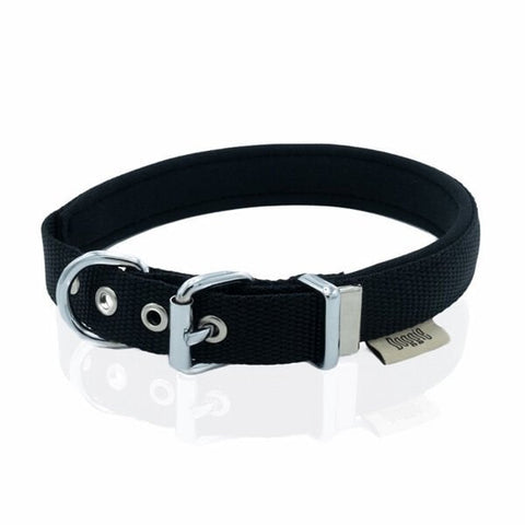 Doggie Comfort Dokuma Kemikli Köpek Boyun Tasması Medium Siyah 2x35-40 Cm