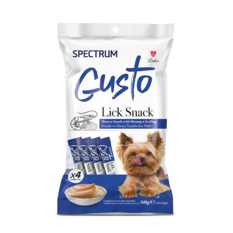 Spectrum Gusto Karidesli ve Deniz Taraklı Sıvı Yetişkin Köpek Ödül Maması 1 Adet 4x15 Gr