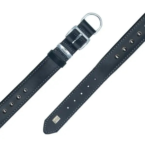 Doggie Comfort Deri çivili Köpek Boyun Tasması Medium Siyah 3.5x47-55 Cm