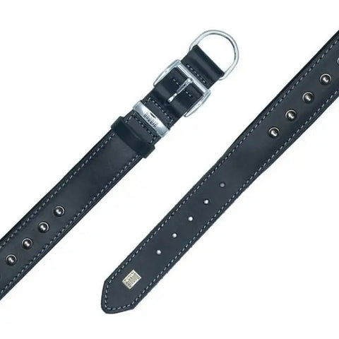 Doggie Comfort Deri çivili Köpek Boyun Tasması Medium Siyah 3.5x47-55 Cm