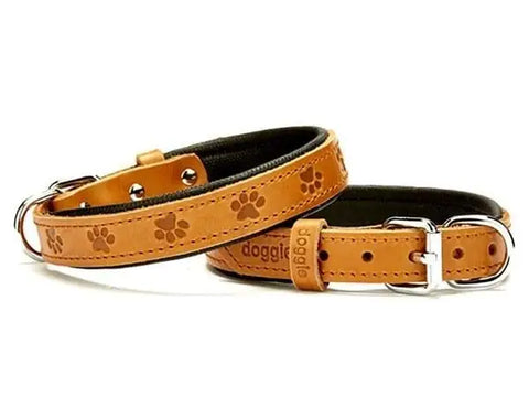 Doggie Comfort Deri Pati Desenli Köpek Boyun Tasması Small Camel 2x30-35 Cm