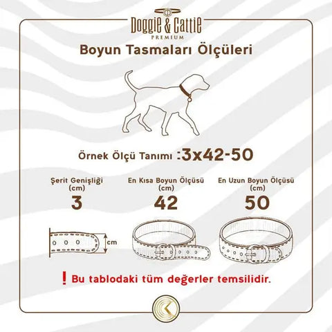 Doggie Comfort Dokuma Köpek Boyun Tasması Small Haki 2x30-35 Cm