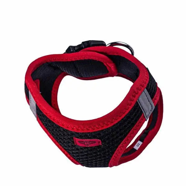 Doggie Havalı Dokuma Neon küçük Irk Köpek Göğüs Tasması Xsmall Kırmızı 30-34 Cm