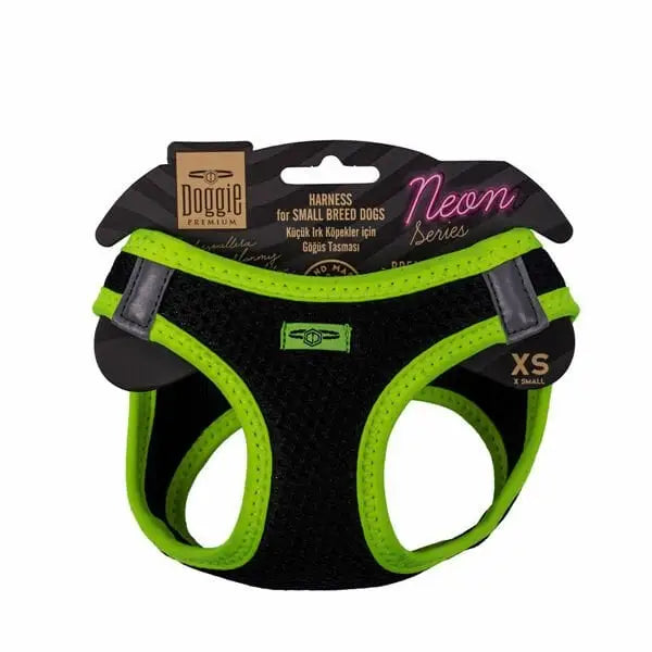 Doggie Havalı Dokuma Neon küçük Irk Köpek Göğüs Tasması Xsmall Sarı 30-34 Cm