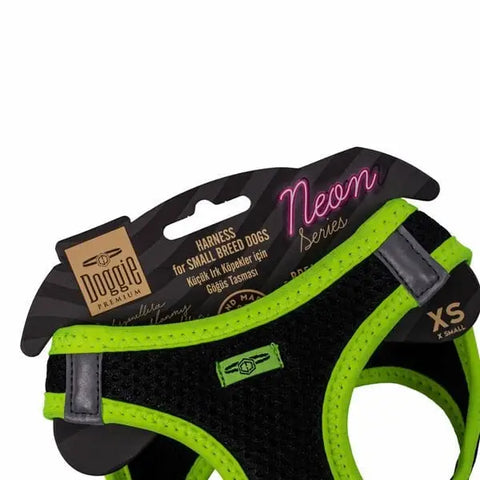 Doggie Havalı Dokuma Neon küçük Irk Köpek Göğüs Tasması Xsmall Sarı 30-34 Cm