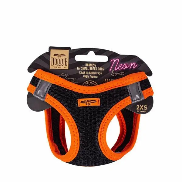 Doggie Havalı Dokuma Neon küçük Irk Köpek Göğüs Tasması Xxsmall Turuncu 26-30 Cm