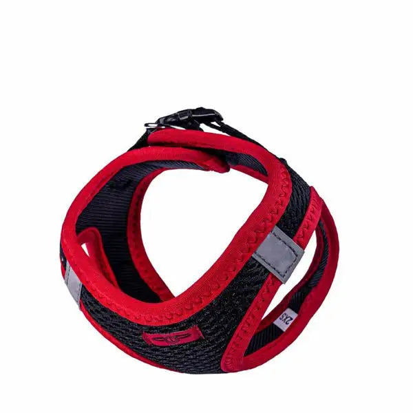 Doggie Havalı Dokuma Neon küçük Irk Köpek Göğüs Tasması Xxsmall Kırmızı 26-30 Cm