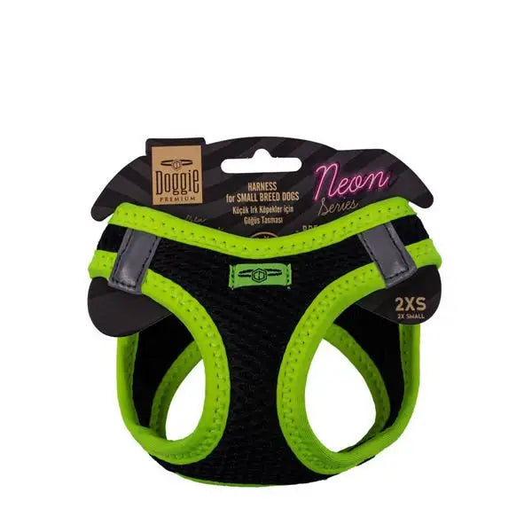 Doggie Havalı Dokuma Neon küçük Irk Köpek Göğüs Tasması Xxsmall Sarı 26-30 Cm