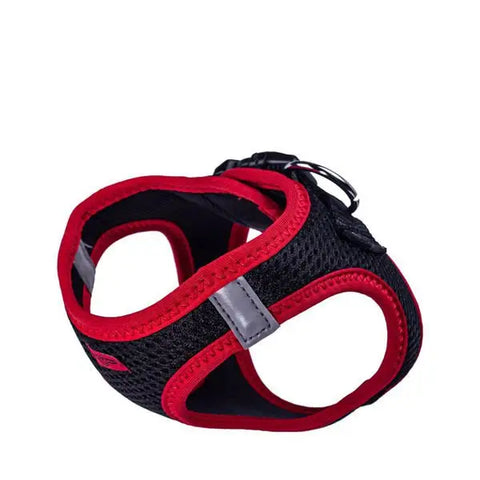 Doggie Havalı Dokuma Neon küçük Irk Köpek Göğüs Tasması Xxxsmall Kırmızı 22-26 Cm