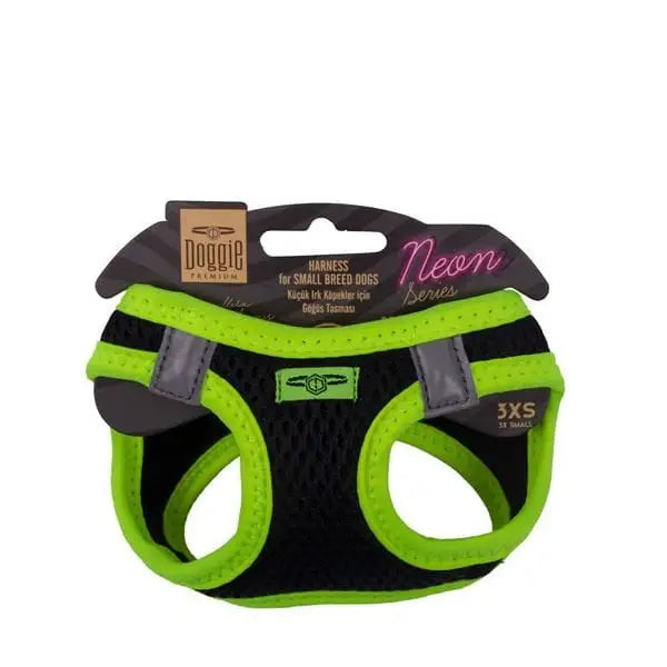 Doggie Havalı Dokuma Neon küçük Irk Köpek Göğüs Tasması Xxxsmall Sarı 22-26 Cm