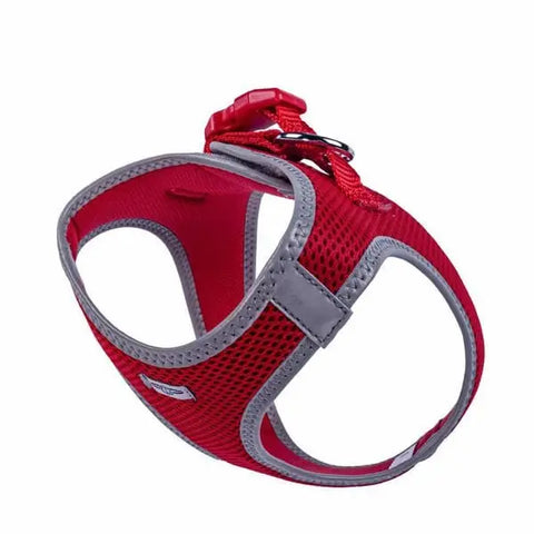 Doggie Havalı Dokuma Reflektör küçük Irk Köpek Göğüs Tasması Small Kırmızı 32-38 Cm