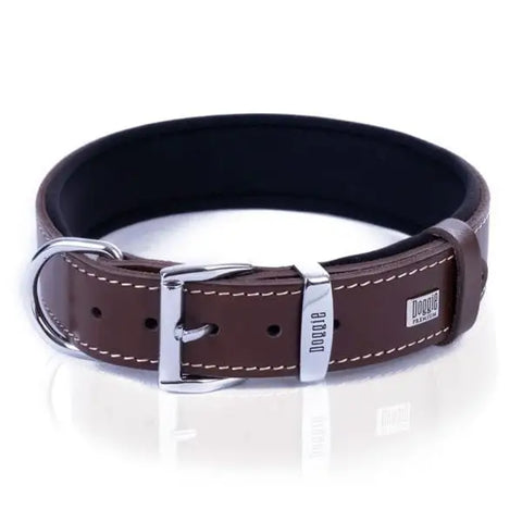 Doggie Konfor Deri Köpek Boyun Tasması Large Kahverengi 3.5x52-60 Cm
