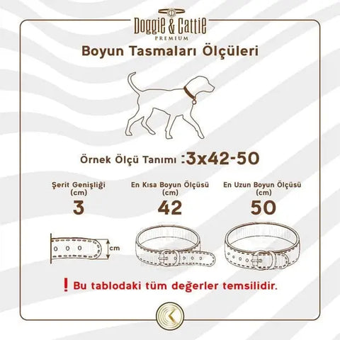 Doggie Konfor Dokuma Köpek Boyun Tasması Large Haki 3x47-55 Cm