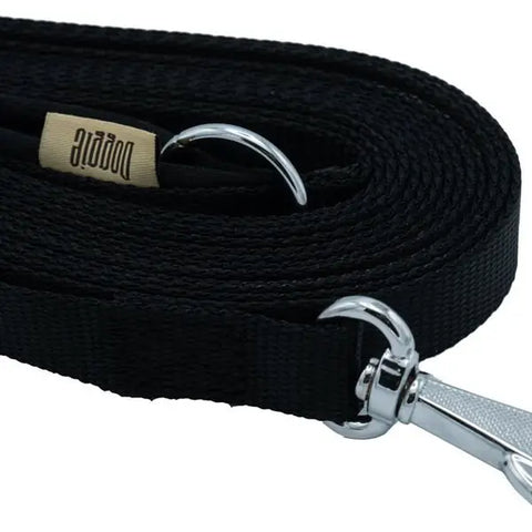 Doggie Konfor Dokuma özel üretim Köpek Gezdirme Tasması Siyah 1.5x500 Cm