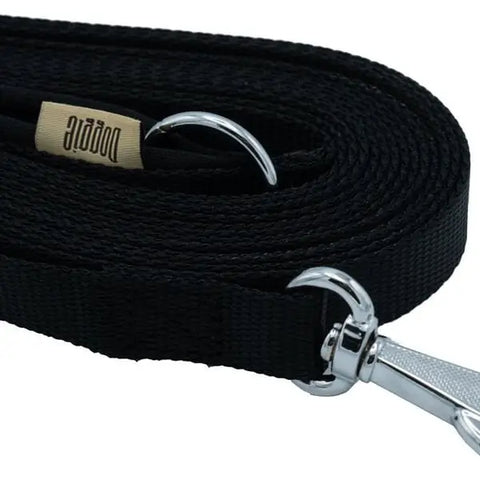 Doggie Konfor Dokuma özel üretim Köpek Gezdirme Tasması Siyah 2.5x500 Cm
